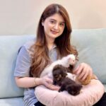 Arishfa Khan Instagram - Spending time with my cuties🫶🏻❤️🥺🌎 They are 1 month old now (26 dec)🥹 @arishfa.petsss #catsofinstagram #kittens #animalhumanbond