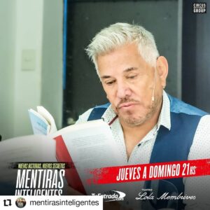 Arnaldo André Instagram - #Repost @mentirasinteligentes
• • • • • •
Teatro Lola Membrives

👀 Ya nos estamos preparando desde los camarines del @teatrololamembrives 

⏰ HOY 21hs #MentirasInteligentes 💫

⭐ Con @arnaldoandreoficial  @martagonzalezactriz
@balfederico @lularosenthal 🎭 Con la dirección de @tataambro

🎟️ Reserva tu lugar en @tuentrada

💫 Producción de @raimundoalbert y @circusproduccionesok @gastaldiguido @francodavilaok @florblejer

📷 Ph: @phsimonquezada