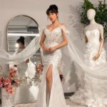 Artemis Instagram - It’s a love story… 🤍 Modeling for @colorsdress in Chicago at the @nationalbridalmarket!