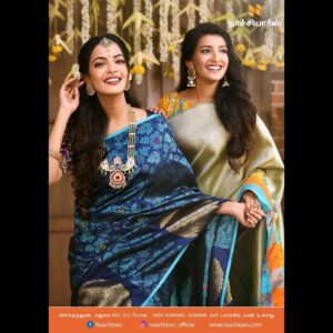 Ashika Yash Instagram - Diwali campaign for @naachiyars_official

Concept and shot by @palaniappansubramanyam

Hair and makeup @reenapaiva

Styling @sruthimenonstyletag
@sruthimenon6868

Assistant Styling @shreshta_iyer & @goodvaibsonlyy 

Model 
@ashika_yash_ @surya.ganapathy 

Art direction @sasibaski @weddingchakra

#saree #fashionshoot#location #beauty #studio #vibes #production #photography #film #photoshoot #advertising #anuncio #producer #india #indianads #advertisment #advertisingagency #commerical #artdirection #palaniappansubramanyam #ashikayash
