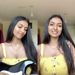 Ashnaa Sasikaran Instagram - Athiradee - by @arrahman  @sayanoraphilip , from the movie Sivaji! Comment below if you clocked which other tamil song I used as the guitar bass line near the end of this cover 😬😅 Let me know what you think!❤️