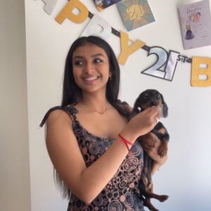 Ashnaa Sasikaran Instagram - Feeding cake to my babies on my 21st bday😌😂 thank you all for your lovely birthday wishes yesterday, feel super blessed and loved!!🥺🥺 genuinelyyyyy forever grateful for the constant love and support, and hope my adorable pups bless your feed today😅 (haven’t posted something other than music for a long while😂) xx

And thank you Amma for stitching me my beautiful dress🥺 @vani.sasikaran xx 

📸: @veenaa_s 😘

Also cream cake >>> any other type of cake, am I right or am I right ?!?!