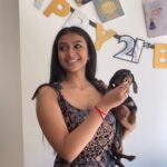 Ashnaa Sasikaran Instagram - Feeding cake to my babies on my 21st bday😌😂 thank you all for your lovely birthday wishes yesterday, feel super blessed and loved!!🥺🥺 genuinelyyyyy forever grateful for the constant love and support, and hope my adorable pups bless your feed today😅 (haven’t posted something other than music for a long while😂) xx And thank you Amma for stitching me my beautiful dress🥺 @vani.sasikaran xx 📸: @veenaa_s 😘 Also cream cake >>> any other type of cake, am I right or am I right ?!?!