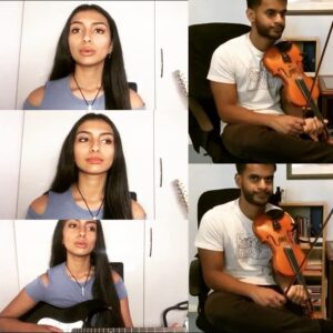 Ashnaa Sasikaran Instagram - Surrender - Krishna Keshava - beautiful song by @willowsmith & @jahnavi_harrison ✨

Super happy to have the one and only @ramanan98 on violin, and mixing/ mastering done by the incredible @narhen.e 🔥💯 If you haven’t already, please check out their pages... they are genuinely INSANE🙏🏽❤️ First time trying out something like this... let me know what you think😅 :)