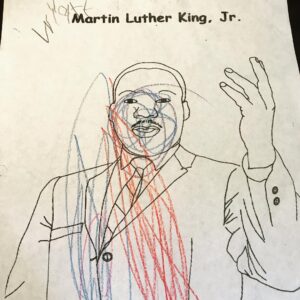 Ashton Kutcher Instagram - My daughter doesn’t see black and white.  She only sees red white and blue... and a little bit of purple. Happy MLK weekend.
