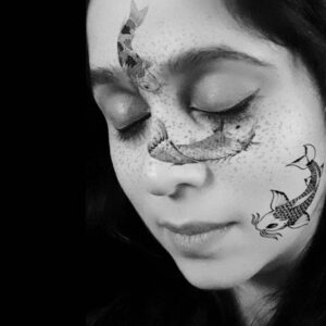 Aswathi Menon Instagram - Came across this filter and found the symbolism interesting.. Myth: there was once a giant school made up of thousands of koi fish swimming up the Yellow River. As they swam, they gained strength by pushing against the current. However, on the Yellow River, there is a waterfall. Once the fish reached the waterfall, most turned back and just went with the current because it became too hard.
The ones who remained continued to try to reach the top of the waterfall. These koi kept trying for 100 years. At last, one koi successfully leaped to the top of the waterfall. To reward this dedicated koi, the gods turned it into a beautiful golden dragon.
The falls have become known as the "Dragon's Gate.” And legend has it that to this day, any koi that has the strength and perseverance to complete the journey up Dragon's Gate will become a heavenly dragon.

#persiverance #lifeofanartist #aswathimenon