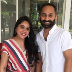 Aswathi Menon Instagram - With the power couple Fahad and Nazriya at the Trance Promotions.

#trance #promotionwork #workmode #lifeofanartist #aswathimenon