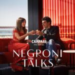Aurora Ruffino Instagram - Parlando di passione e cinema con @giacomogiorgioreal insieme a @campari.it ♥️ #RedPassion #CampariCinema #Venezia80 #ad