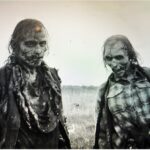 Austin Amelio Instagram - Hard to believe this has some sort of ending. I’ll believe it when it happens. Here’s some photos I’ve taken on film through out the years. 1) Norman in a monkey mask 2) a Mime blowing a kiss 3) Walker waiting in the wings 4) my chair in between Lennie James and Garrett Dillahunt. Two of my favorites 5) a fake horse 6) walkers 7) Lennie waiting for someone to call action