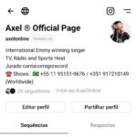 Axel Instagram – Já estou no @threadsapp . Venham ter comigo ;) 💪💪💪🇵🇹🇧🇷 https://www.threads.net/@axelonline