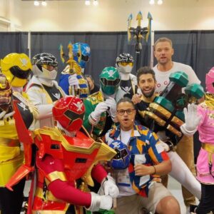 Azim Rizk Instagram - Incredible day so far! I missed you all so much!! There’s still time, come by for a visit! 
.
.
.
.
.
.
.
.
#powerrangers #bestfansever #cosplay #powermorphicon #black #green #spandex