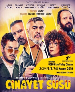 Aziz Kedi Instagram - Londralı dostlar! Filmimiz Cinayet Süsü şehrimize gelmek üzeredir. Cinayet Süsü’nü 2-7 kasım arası Edmonton Lee Valley Odeon sinemasında, her gün 18:50 ve 21:40 seanslarında izleyebilirsiniz. İlk dört gün ben de kafadan orada olacağım. Ayıca ayarlayabilirse başrol oyuncularımızdan @mcengizbozkurt da bir gösterime gelecek. İngilizce altyazı mevcuttur. Lütfen benimle ve kendi aranızda DM’leşiniz. Görüşmek üzere!

Fellow Londoners! Our movie Cinayet Süsü (You’ve Got Murder) is about to open in our town. You can see it everyday between 2nd and 7th of November, at 18:50 and 21:40. The first four nights I’ll be totally there, too. Also @mcengizbozkurt, one of our leads, may show up at one of the screenings. English subtitles will be available. Please DM me and each other. See you there!
#cinayetsüsü #cinayetsüsüfilm @taffpics @atayaliko #UğurYücel #BinnurKaya @mcengizbozkurt @feyyazyigit @denizmen