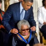 Barack Obama Instagram – Today would have been Dr. Maya Angelou’s 95th birthday. When I awarded her the Presidential Medal of Freedom in 2011, I talked about how this phenomenal woman changed the world with her words. Today is a good day to re-share it:
 
As a girl, Marguerite Ann Johnson endured trauma and abuse that actually led her to stop speaking. But as a performer, and ultimately a writer, a poet, Maya Angelou found her voice. It’s a voice that’s spoken to millions, including my mother, which is why my sister is named Maya.
 
By holding on, even amid cruelty and loss, and then expanding to a sense of compassion, an ability to love—by holding on to her humanity—she has inspired countless others who have known injustice and misfortune in their own lives. I won’t try to say it better than Maya Angelou herself, who wrote that:
 
History, despite its wrenching pain,
Cannot be unlived, and if faced with courage,
Need not be lived again.
Lift up your eyes upon
The day breaking for you.
Give birth again
To the dream . . .