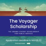 Barack Obama Instagram – @BChesky, @MichelleObama, and I created The Voyager Scholarship to support young leaders looking to pursue careers in public service.

This scholarship gives college students up to $50,000 in financial aid to help them pay back student loans, provides meaningful travel experiences to expand their horizons, and connects them with a network of mentors and leaders they can turn to for support.

If you’re a rising college junior in the United States, I hope you’ll apply by this Wednesday, 3/22. Visit the link in my bio to get started.