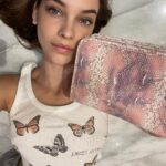 Barbara Palvin Instagram - 💞Let me tell you about my new favorite purse with a purpose. Austin-based handbag company, @shopkellywynne has partnered with Annabelle Grace (AG), an 11 year old Osteosarcoma survivor, currently in remission. AG collaborated with Founder and CEO, Kelly Wynne, to create a custom handbag that represents AG’s style, taste and unique personality. This limited-edition style is available in both Mama & Mini sizes. 60% of the proceeds support pediatric cancer families who face unforeseen expenses related to cancer. AG has set a goal of selling 500 handbags and could use your support to get there. @saloodinc , the nonprofit behind the collaboration, pairs childhood cancer patients and businesses to create and sell customized products to offer financial relief to cancer families.The Annabelle Grace handbag is now available for purchase on www.kellywynne.com .Join me to help AG reach her goal of selling 500 handbags.