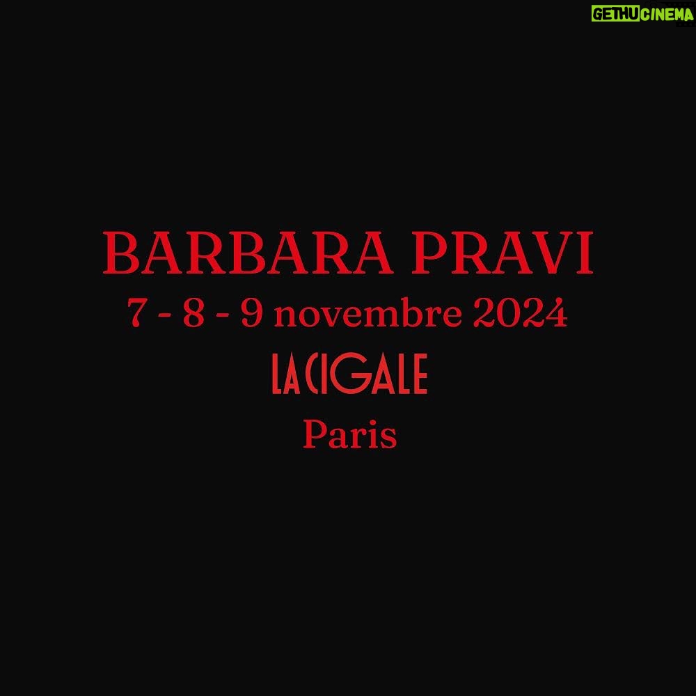 Barbara Pravi Instagram - 7/8/9 NOVEMBRE 2024, LA CIGALE, PARIS BILLETTERIE OUVERTE, LIEN DANS LA BIO ❤️‍🔥🌹⚔️