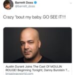 Barrett Doss Instagram - Hello, Chickens! So excited to finally announce this. It’s been a bananas few weeks, but my favorite person in the world, @austinsdurant, is stepping into the role of Harold Zidler for the next few months while HIS favorite person in the world, the incredible @dannybur, recovers. Rest well and speedy healing, Danny! I can’t fucking wait to see this. I’m so excited and proud.