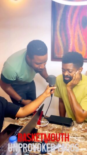 Basketmouth Instagram - The Making of the New #BasketmouthUnprovoked RADIO AD. In case you hear it on the radio, you saw it here first. 

Have you gotten your tickets, Sir??? 
Grab them on ticketsir.com. Link in bio.