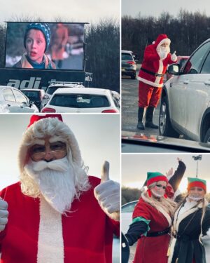 Benjamin Evan Ainsworth Instagram - Feeling cosy and festive in my favourite teddy bear jacket from @scotchsoda_kids at the Christmas drive-in cinema. We even got a surprise visit from the big man himself 🎅🏼