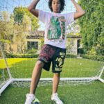 Bob Marley Instagram - Ziggy son Gideon and the new #BobMarley x @onlineceramics collab. Shop the full collection at the link in story. #onlineceramics #reggae #football #soccer #apparel #collab