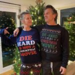Bonnie Somerville Instagram - I got you this year @dave_mcclain !!! Waited a FULL year to whip out this baby after getting it on @etsy the day after Christmas last year! I can’t wait to argue this point with you every Christmas for the rest of our lives my Hubby-to-be. I love you. Merry Christmas everyone! Yippie Kai yay Santa! 🎄