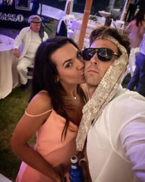Brad Benedict Instagram - How it started vs how it ended. Legendary photo dump to come. Thank you for being the best date ever @ashleywanders_ 😎
.
.
Truly one of the best weekends I’ve had in a long time to celebrate @zachkoepp and @jessicabishoptv and their amazing love and life long commitment. The whole extended family just got a lot bigger. 
.
.
***See Pop Pop in the background of photo 2 for an idea of just how much fun we all had. 
.
.
#lakeokoboji #weddingcrashers #partytime #love