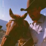 Brad Benedict Instagram – Love nudges from Fuzzy after a long ride. #Montana #HorseLove #RanchLife E-L Ranch, Greenough, MT