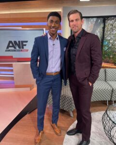 Brad Benedict Instagram - Thanks for having me this morning, @lanajharris and @brooksbaptiste, bright and early! ☕️🌞 It’s a huge treat to come back home to #Atlanta and be welcomed on your show. I’ve logged a lot of miles chasing dreams, so far, but here I am, right where it all started. @atlantanewsfirst @peachtree_tv . . Link in bio for full interview and don’t forget to catch a new episode of #theovalonbet tonight at 9pm on @bet. Atlanta, Georgia