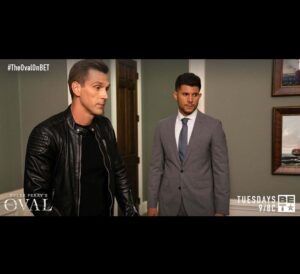 Brad Benedict Instagram - That one time Kyle wore leather to the White House🇺🇸🏛🕴
.
@theovalonbet is coming to @bet for Season 4 this October! The wild ride continues…
.
#theovalonbet #bts #behindthescenes #tylerperry