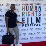 Brandon Gilpin Instagram - Thank You Morehouse For inviting me too come back to the Institution that made me & Be apart of this wonderful Panel alongside these talented actors! @morehousefilmfest @morehouse1867 Such a great experience to Be part of this panel and share stories & inspire other To follow your Dreams! 🖤 #ShowTimeBrando #BrandonGilpin #actor #Morehouse #telfar Morehouse College