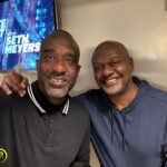 Brian Frasier-Moore Instagram - Always great to see my fam @jamespoyser 💯✊🏾 Thank you for always being a true legend and brother. #bfmworld #bfmworldinc