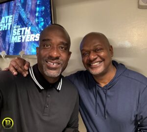 Brian Frasier-Moore Instagram - Always great to see my fam @jamespoyser 💯✊🏾 Thank you for always being a true legend and brother. #bfmworld #bfmworldinc