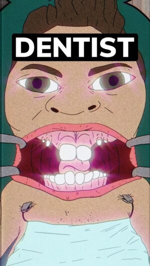 Brian Jordan Alvarez Instagram - DENTIST by TJ Mack and @david.bakhash - animation by @kissingparty