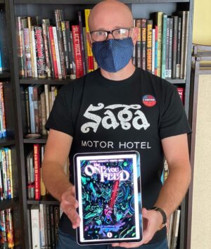 Brian K. Vaughan Instagram - "It was meant to be a medium for people who haven’t got much money.” - Alan Moore, talking about comic books over at Deadline recently. I have no idea what Mr. Moore would make of THE ONE YOU FEED, a batshit awesome new comic from the all-star team of Donny Cates, Dylan Burnett, Dean White and John J. Hill, but I hope he would approve of some of the biggest names in mainstream comics releasing their work digitally for ANY PRICE READERS THINK IS FAIR. I’m sure these guys could have made a small fortune by crowdfunding this book or releasing through a traditional publisher with a dozen variant covers (no judgment about either perfectly valid option!), but instead, they opted to let readers pay whatever they want through digital comics site @ThePanelSyndicate, which is especially cool of them to do in these difficult times. Artist Marcos Martin and I founded Panel Syndicate (link in bio!) several years ago, but we still don’t take ANY money/rights from other creators’ projects, so every penny you opt to pay goes straight to the writers, artists, colorists and letterers who worked their asses off to make these comics “on spec." If you love this new series (I guarantee you will) and you can afford to give a few bucks, please do. It’s the only way to guarantee that you’ll see future issues of THE ONE YOU FEED and all of the incredible digital comics we host from the likes of Ed Brubaker, @alexdecampi, @elmonteys, @jay_faerber, and many more. Thanks for letting me plug! Everyone having an okay Wednesday? Have you watched “How To with John Wilson” on HBO yet? It’s pretty wonderful. Okay, back to work on my next script for a certain unnamed comic book. Peace. #panelsyndicate #donnycates #dylanburnett #comics #paywhatyouwant