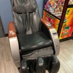 Brian K. Vaughan Instagram - This disgusting, barely functioning massage chair at my kids’ local trampoline park is nothing less than the highlight of my month. #dadurday #noiwillnotwatchyoujumpagain #catsinthecradle #dadsinthechair