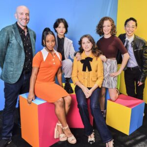 Brian K. Vaughan Instagram - Fellow PAPER GIRLS creator and Executive Producer @cliffchiang and I were lucky enough to attend SDCC with stars and absolute A+ human beings @camrynajones (Tiffany), @rileylainelet (Erin), @finastrazza (KJ), and @sofiarosinsky (Mac). If you caught our panel, you got a small taste of how otherworldly talented all four of these performers are. And like the heroes of our story, these young women are all badass professionals, wise beyond their years, who have been thrust into an often terrifying and adult world of seemingly endless conflict (television, not a time war), and nevertheless meet every challenge with grace, humor, and most importantly, friendship. I’m so grateful for the beautiful work of all of the actors, writers and crew behind this outstanding series, and I’m excited for you to see all eight episodes of our first season THIS FRIDAY, July 29, exclusively on @primevideo. Thanks, and you can check out more behind-the-scenes pics at the link in my bio. #papergirls #primevideo #imagecomics #beamingwithpride