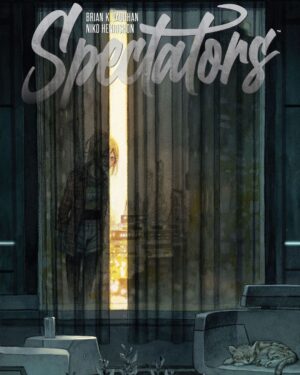 Brian K. Vaughan Instagram - A few months ago, I started work on a new 300+ page, extremely not-safe-for-work graphic novel that I’ve wanted to make for years with my brilliant PRIDE OF BAGHDAD collaborator Niko Henrichon. It’s called SPECTATORS, and thanks to our new friends at Substack, you’ll be able to read along for FREE as Niko and I create what we hope will be our best work yet. The first ten pages are available right now at EXPLODING GIRAFFE (link in bio), the new digital home for my collaborations with Niko. When you subscribe, you’ll get a few new pages of glorious Henrichon art, lettered by SAGA's own Fonografiks, delivered to your inbox every Monday, always for free. If you happen to be flush at the moment and want to help support our present and future creator-owned endeavors, there are also some paid tiers where you get lots of extras from us, including process videos from Niko, a limited edition signed copy of my never-before-seen script to the first issue of SAGA, and more...but no pressure. Thanks for considering, and see you in the funny pages! #comics #creatorowned #substack #sleepy