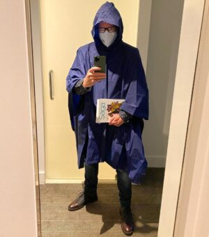 Brian K. Vaughan Instagram - Inadvertently cosplaying as Yorick this final rainy day of Comic Con. If you weren’t lucky enough to catch episode seven of Y: THE LAST MAN with the cast and special Zoom guest @pia.guerra last night, I implore you to catch it the second it drops on Hulu late tonight. I know I’m biased, but I think Y’s evolved to be one of the most daring and unique shows on television, and I fucking LOVE these final four episodes of the season. Anyway, I’m headed over for my fourth and final signing of the con, from 2pm until whenever you nice people are done with me. Bringing a big box of those Saga prints signed by @fionastaples herself. Will endeavor to keep them dry. Please be on the lookout for my monkey. #ythelastman #fxonhulu #saga #whereismymonkey
