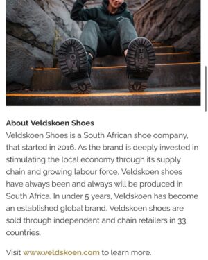 Briana Evigan Instagram - Thank you @lifestyling.co.za for the awesome article for the @moveme.studio and @veldskoenshoes social impact shoe. Click link in bio to get yours 🌏