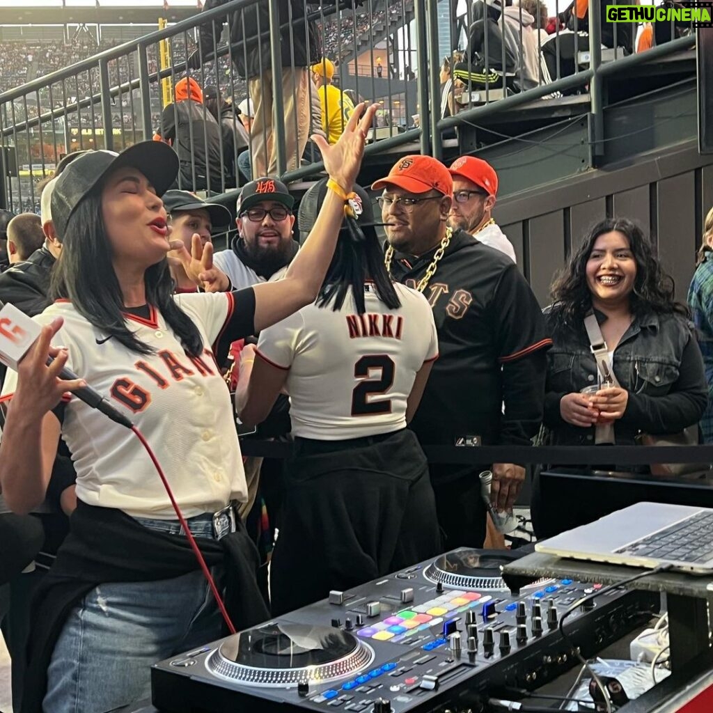 Brie Garcia Instagram - The @SFGiants took me out to the ballgame recently and it was so much fun!!! ⚾️ @nikkigarcia and I threw the first pitch(es) and @bonitabonitawine made an appearance!! As you can tell I was in my element singing during the 7th inning stretch 😂🎶 Italian Heritage Night made it even more special!!! 🇮🇹