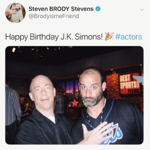 Brody Stevens Instagram - From Whiplash & For Love of the Game 🥁 ⚾️ J.K. SIMMONS :)