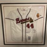 Bryan Cranston Instagram - I have had this Hank Aaron (replica) jersey hanging in my house for years. 11 members of the 500 home run club signed it. I stared at it thinking of Hammerin’ Hank on this day that he passed. Rest now, sir, you will always be the home run king to me.