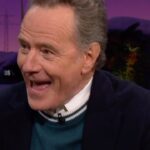 Bryan Cranston Instagram - A car thief almost spoiled the #BreakingBad finale 😳 #bryancranston #jamescorden #latelateshow The Late Late Show with James Corden