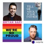 Bryan Safi Instagram - I have to tell you that this was a refreshing energy for a podcast. Matthew is the crème de la crème of people to go deep with. Give it a listen, or go sit and spin!!!! Posted @withregram • @mattphillp For the Season Finale AND Pride episode (it’s a combo!) of @tellmeaboutyourfather, I talk with Emmy-winning writer @BryanSafi, the co-host of @attitudespod @napspod and @askronna. In this funny, candid episode, Bryan opens up about growing up gay in an unforgiving conservative household, struggling to connect with his father, coming out, becoming politically active and what it’s like to cook with @MariahCarey. Listen to the Link in Bio.