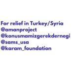 Bryan Safi Instagram - These are orgs in the affected areas doing the work. The first one @project.aman in LGBTQ+ operated and is helping queer refugees in camps already in a perilous situation made worse by the disaster. The second one @konusmamizgerekdernegi is helping to get menstruation hygiene products to those affected. The last two @sams_usa and @karamfoundation are also strongly recommended. Thank you @opticalsympathy for the suggestions. Please click on the tags and donate.