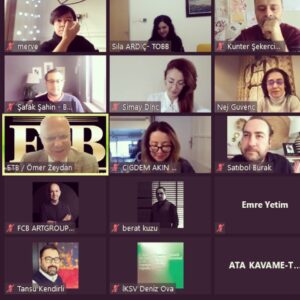 Burak Satıbol Instagram - Türkiye Odalar ve Borsalar Birliği (TOBB) Kreatif Endüstriler Meclisi; Meclis Başkanı Ali Ata Kavame ve  TOBB Yönetim Kurulu Üyesi Ömer Zeydan başkanlığında sektörün sorunlarını ele almak üzere video konferans aracılığıyla bir araya geldi. Sektör temsilcileri ile sektörün geleceğini konuşulduğu toplantıda Mahşer-i Cümbüş olarak Türkiye’de Tiyatronun geleceği, pandemi döneminde meslektaşlarımızın sıkıntıları ile ilgili görüşlerimizi dile getirdik. Acil alınması gereken önlemler konusunda meclisimize fikirlerimizi sunduk. Sayın @omerzeydan ve başkan @atakavame başta olmak üzere değerli meclisimize teşekkürlerimizi sunarız.
@rhisarciklioglu 
@tobbkreatifendustrilermeclisi @tobbiletisim