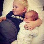 Burt Jenner Instagram - Well this is going well... When momma reached for Behr, Bodhi stuck his arm out to block her and said "no momma..."