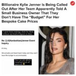 Buzzfeed Instagram – The cake exposé comes just days after Kylie’s big sister Kim Kardashian was branded “desperate for money” for trying to sell a “dirty” Birkin to her fans. Link in bio 🍰