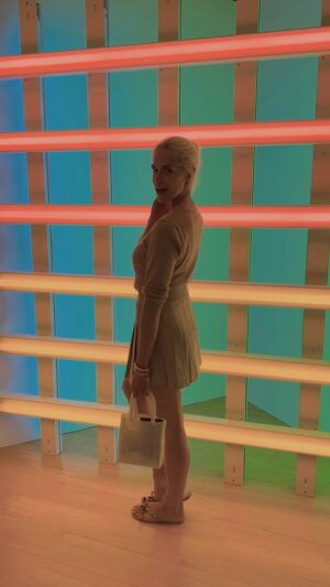 Byrdie Bell Instagram - Love art. Love Dan Flavin. Love Derek Blasberg