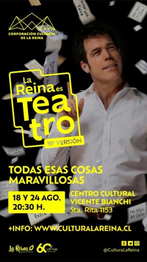 Álvaro Escobar Instagram - ¡Descubre la magia de las cosas simples! ✨

Te invitamos a ser parte de “Todas esas cosas maravillosas”, una obra conmovedora que te llevará en un viaje lleno de emociones.

📅 Fechas: Viernes 18 y jueves 24 de agosto
🎬 Dirección: Alejandro Castillo
🎭 Elenco: Álvaro Escobar
🕒 Duración: 80 min.
 👤Edad recomendada: +14

🔸 Únete a nosotros para explorar la historia de un niño que empieza a enumerar las cosas maravillosas que hacen que la vida sea especial. Una lista que nace de un gesto inocente para reconfortar a su madre tras un momento difícil. ¿Qué son esas cosas maravillosas? Son las pequeñas alegrías, los momentos cotidianos que nos conectan con la vida en su máxima expresión. Acompáñanos mientras esta lista crece a lo largo de su vida, recordándonos lo que somos capaces de hacer por aquellos a quienes amamos.

No te pierdas esta experiencia única que celebra la belleza de lo simple.🌟